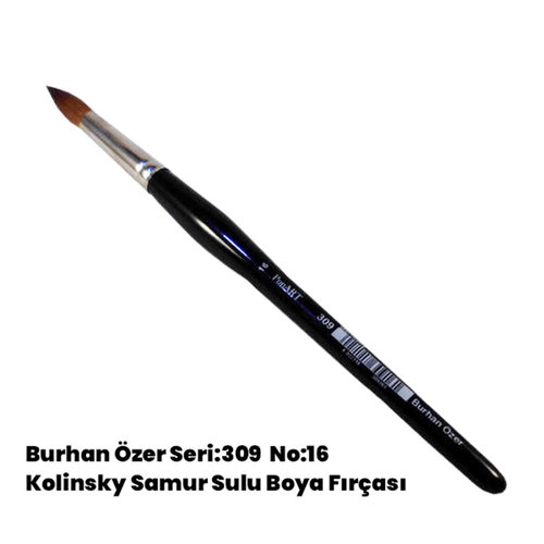 Burhan Özer Seri:309 No:16 Kolinsky Samur Sulu Boya Fırçası