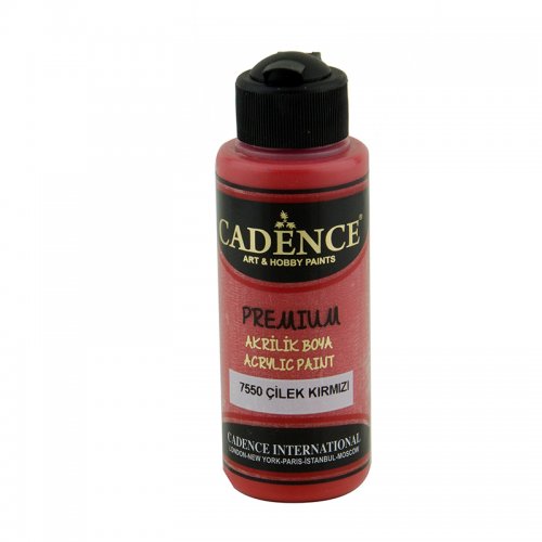 Cadence Premium Akrilik Boya 120ml 7550 Çilek Kırmızı