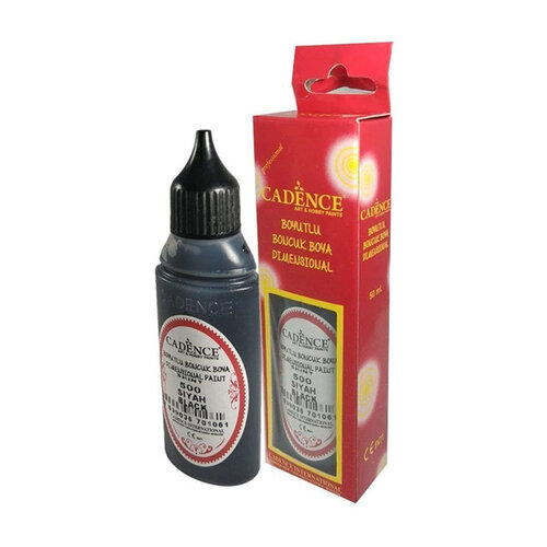 Cadence Boncuk Boyası Opak 50ml Siyah No:500 - 500 Siyah