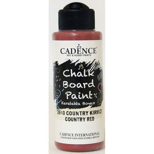 Cadence Chalkboard Paint 120ml Kara Tahta Boyası 2610 Country Kırmızı - 2610 Country Kırmızı