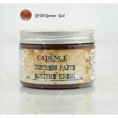 Cadence Distress Paste Eskitme Kremi DP-1301 Kızıl 150ml - 1301 Kızıl