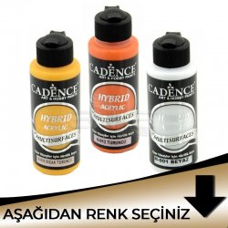 Cadence - Cadence Hybrid Acrylic For Multisurfaces Tüm Yüzeyler İçin Akrilik Boya 120ml Metalik Tonlar