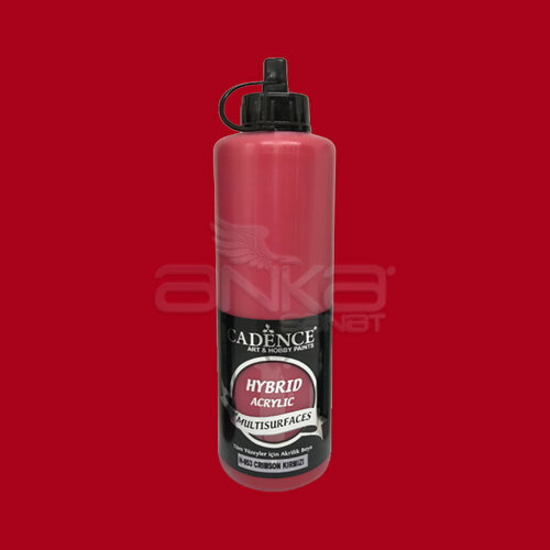 Cadence Hybrid Acrylic For Multisurfaces Tüm Yüzeyler İçin Akrilik Boya 500ml H053 Crimson Kırmızı - H053 CRİMSON KIRMIZI