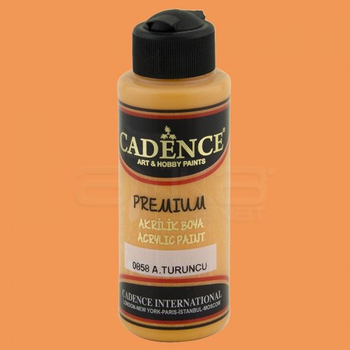 Cadence Premium Akrilik Boya 120ml 0858 A. Turuncu