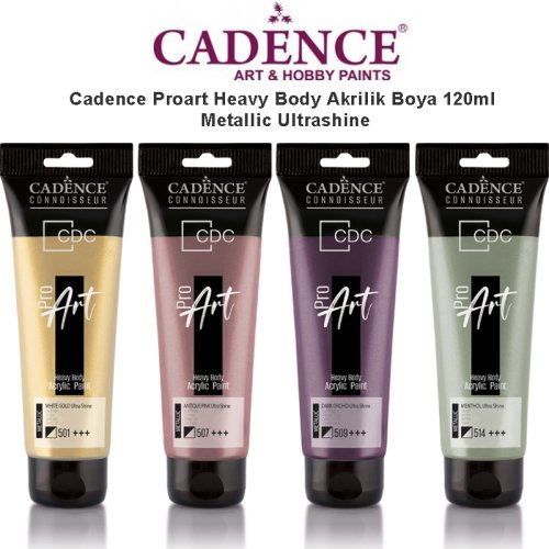 Cadence Proart Heavy Body Akrilik Boya 120ml Metallic Ultrashine