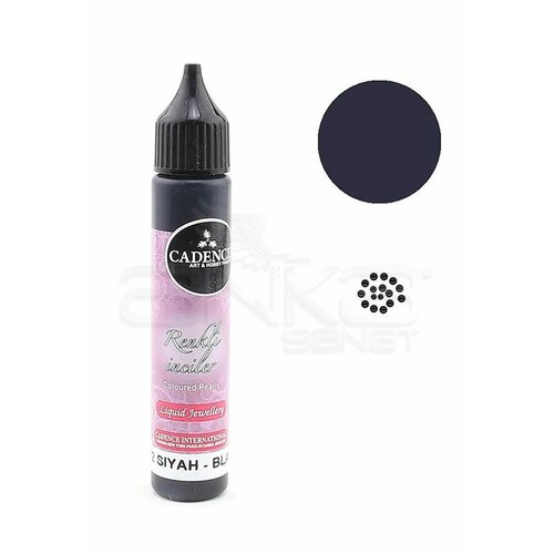 Cadence Renkli İnciler Boyutlu Boya 572 Siyah 25ml - 572 Siyah