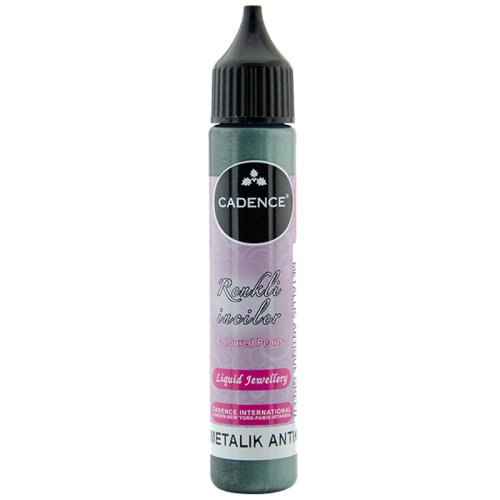 Cadence Renkli İnciler Boyutlu Boya 589 Metalik Antik Yeşil 25ml