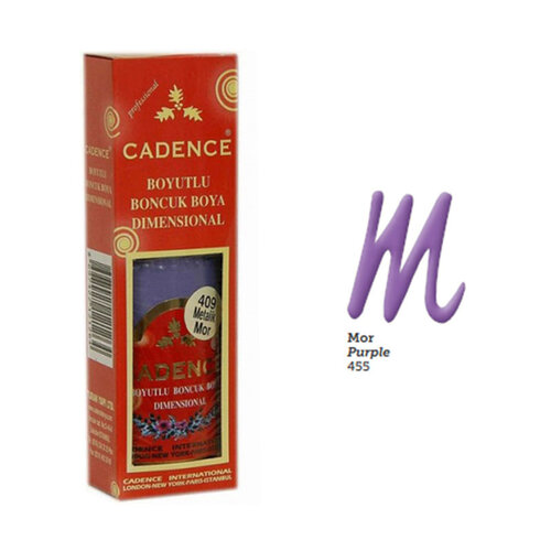 Cadence Boncuk Boyası Simli 50ml Mor No:455 - 455 Mor