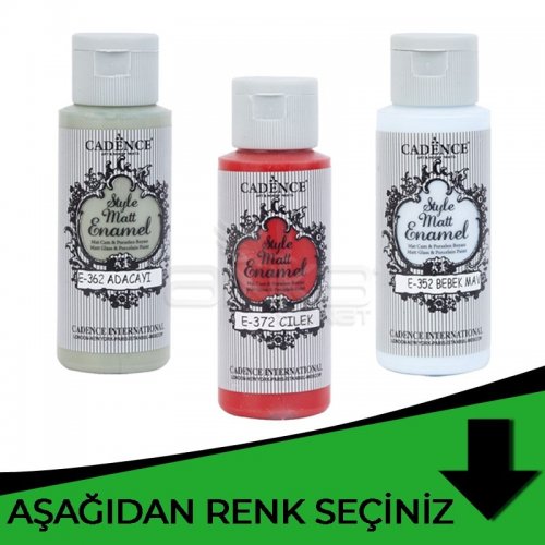 Cadence Style Matt Enamel Cam ve Seramik Boyası 59ml Yeşil Tonlar