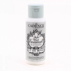 Cadence - Cadence Style Matt Enamel E-331 Beyaz-White Cam & Porselen Boyası 59ml
