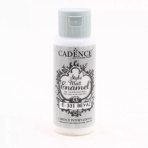 Cadence Style Matt Enamel E-331 Beyaz-White Cam & Porselen Boyası 59ml