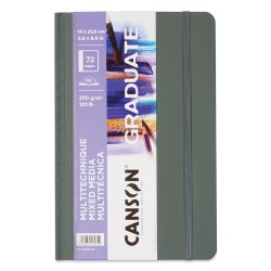 Canson - Canson Graduate Mixed Media Sert Kapak White Blok 220g 14x21cm 72 Yaprak