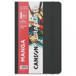 Canson - Canson Graduate Manga Sert Kapak Blok 200g 14x21cm 80 Yaprak