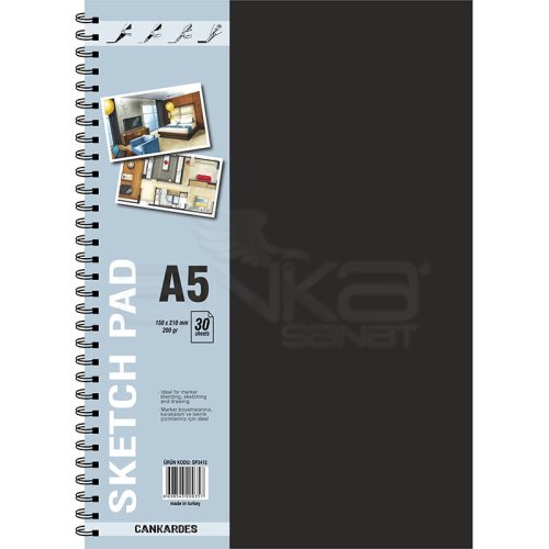 Can Kardeş Spiralli Sketch Pad 30 Yaprak 200g 14,8x21cm