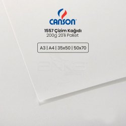 Canson - Canson 1557 Çizim Kağıdı 200g 20li Paket