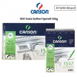 Canson - Canson 1557 Eskiz Defteri Spiralli 120g