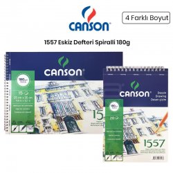 Canson - Canson 1557 Eskiz Defteri Spiralli 180g