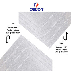 Canson - Canson 1557 Resim Kağıdı 200g 250 Adet