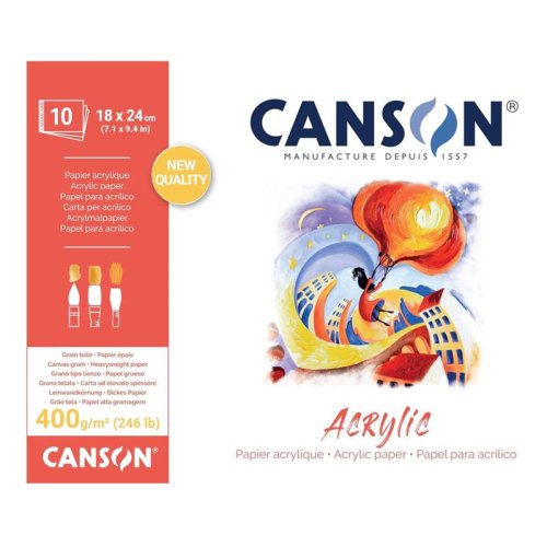 Canson Akrilik Boya Blok 400g 10 yaprak 18x24cm