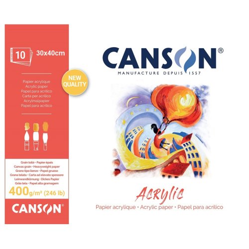 Canson Akrilik Boya Blok 400g 10 yaprak 30x40cm