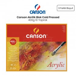 Canson - Canson Acrylic Blok Cold Pressed 400g 10 Yaprak