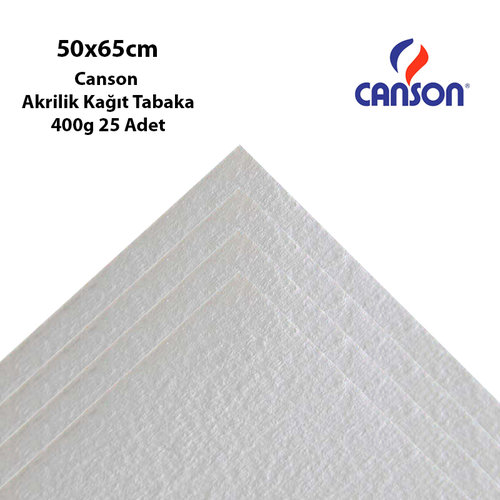 Canson Akrilik Kağıt Tabaka 50x65cm 400g 25 Adet