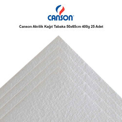 Canson - Canson Akrilik Kağıt Tabaka 50x65cm 400g 25 Adet