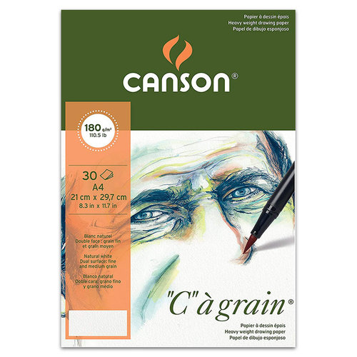 Canson CA Grain Heavyweight Çizim Bloğu 180g 30 Yaprak