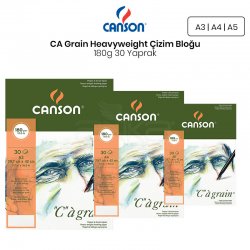 Canson CA Grain Heavyweight Çizim Bloğu 180g 30 Yaprak - Thumbnail