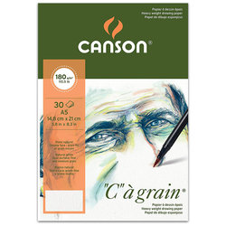 Canson CA Grain Heavyweight Çizim Bloğu 180g 30 Yaprak - Thumbnail