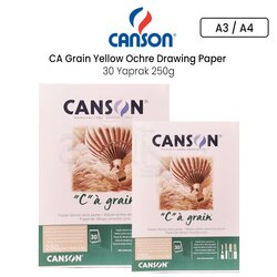 Canson - Canson CA Grain Yellow Ochre Drawing Paper 30 Yaprak 250g