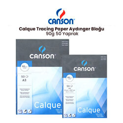 Canson Calque Tracing Paper Aydınger Bloğu 90g 50 Yaprak - Thumbnail