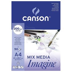 Canson Mix Media Imagine Blok 200g 50 Yaprak - Thumbnail