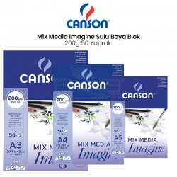 Canson Mix Media Imagine Blok 200g 50 Yaprak - Thumbnail