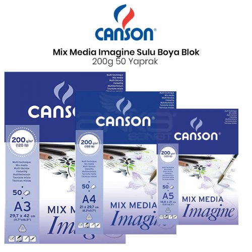 Canson Mix Media Imagine Blok 200g 50 Yaprak