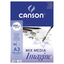 Canson Mix Media Imagine Blok 200g 50 Yaprak - Thumbnail