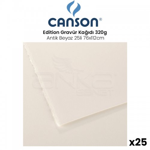 Canson Edition Gravür Kağıdı 320g Antik Beyaz 25li 76x112cm