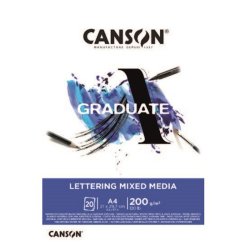 Canson - Canson Graduate Lettering Mixed Media Marker Pad 200g 20 Yaprak A4