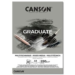 Canson - Canson Graduate Mixed Media Grey Çizim Defteri 220g 30 Yaprak (1)
