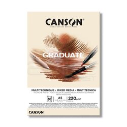 Canson Graduate Mixed Media Natural Çizim Defteri 220g 30 Yaprak - Thumbnail