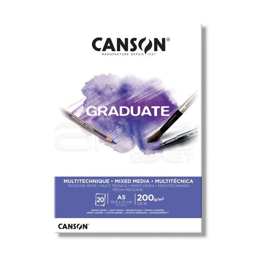 Canson Graduate Mixed Media White Çizim Defteri 200g 20 Yaprak