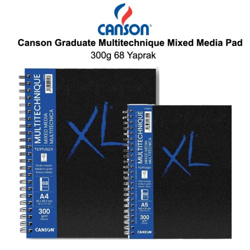 Canson Graduate Multitechnique Mixed Media Pad 300g 68 Yaprak