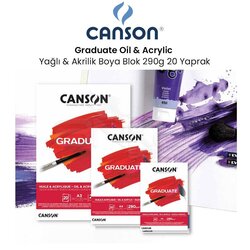 Canson - Canson Graduate Oil Acrylic Yağlı ve Akrilik Boya Blok 290g 20 Yaprak
