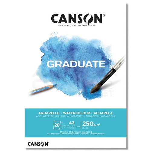 Canson Graduate Watercolour Sulu Boya Blok 250g 20 Yaprak