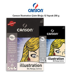 Canson - Canson İllustration Çizim Bloğu 12 Yaprak 250g