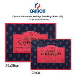 Canson LAquarelle Heritage Sulu Boya Blok 300g 12 Yaprak Hot Pressed - Thumbnail