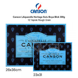 Canson LAquarelle Heritage Sulu Boya Blok 300g 12 Yaprak Rough Grain - Thumbnail