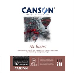 Canson - Canson Mi-Teintes Pastel Defteri 160g 32x41cm 20 Yaprak Black
