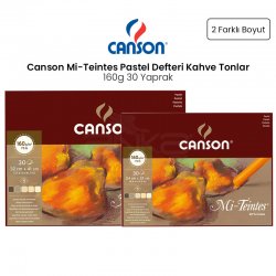 Canson Mi-Teintes Pastel Defteri Kahve Tonlar 30 Yaprak 160g - Thumbnail
