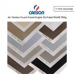 Canson Mi-Teintes Touch Pastel Kağıdı 3lü Paket 50x65 350g - Thumbnail